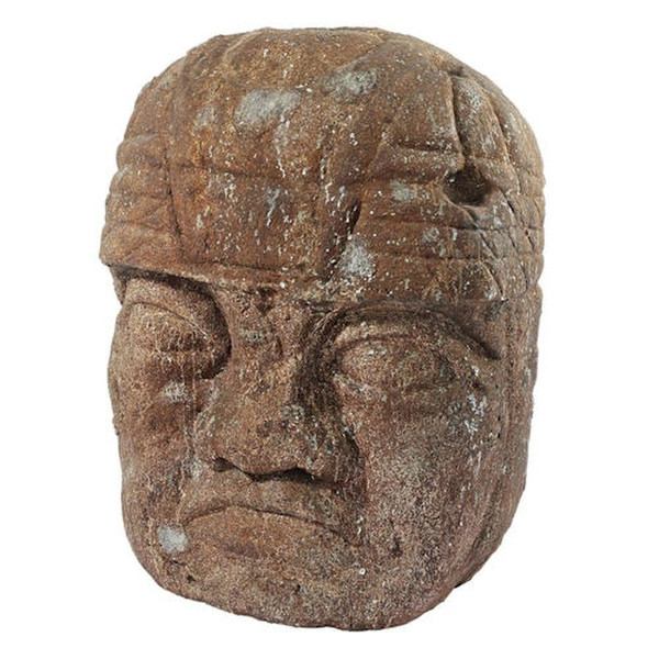 Prop Giant Megalithic Olmec Head statue Mexico Maya Garden Artwork